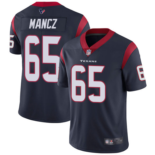 Houston Texans Limited Navy Blue Men Greg Mancz Home Jersey NFL Football #65 Vapor Untouchable